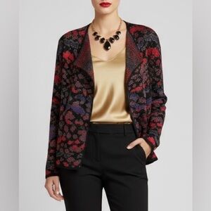 French Rags (Brenda French) Open Front Knit Cardigan Metallic‎ Size M